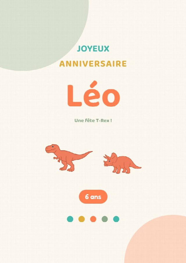 Affiche « Joyeux anniversaire » au prénom de l’enfant
