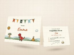 Invitations Dinosaures personnalisées au prénom de chaque invité(e)