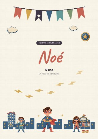 Affiche « Joyeux anniversaire » au prénom de l’enfant