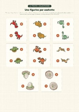 Les figurines à découper de la Chasse au trésor dinosaures, une par cachette