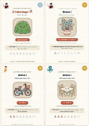 Cartes illustrées de la chasse au trésor personnalisée