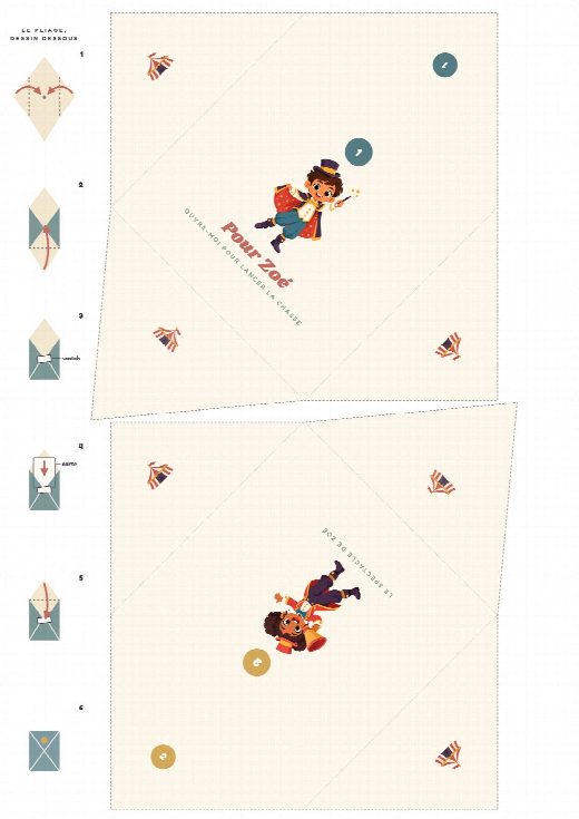Enveloppes numérotées de la chasse au trésor cirque à imprimer et à plier, une carte-indice dans chacune