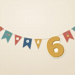 Guirlande d’anniversaire super-héros suspendue : le prénom de l’enfant fanion par fanion et le grand chiffre de son âge, à imprimer