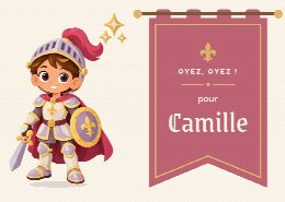 Invitation d’anniversaire chevaliers à imprimer, personnalisée au prénom de l’invité(e)