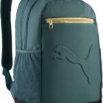 Sac à dos Puma vert sapin à zip doré, idée cadeau pour un ado sportif à la rentrée