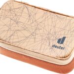 Trousse Deuter beige et rouille à motif graphique, format large pour toutes les fournitures