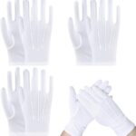 Paires de gants blancs en coton pour manipuler les indices comme un vrai enquêteur pendant la murder party