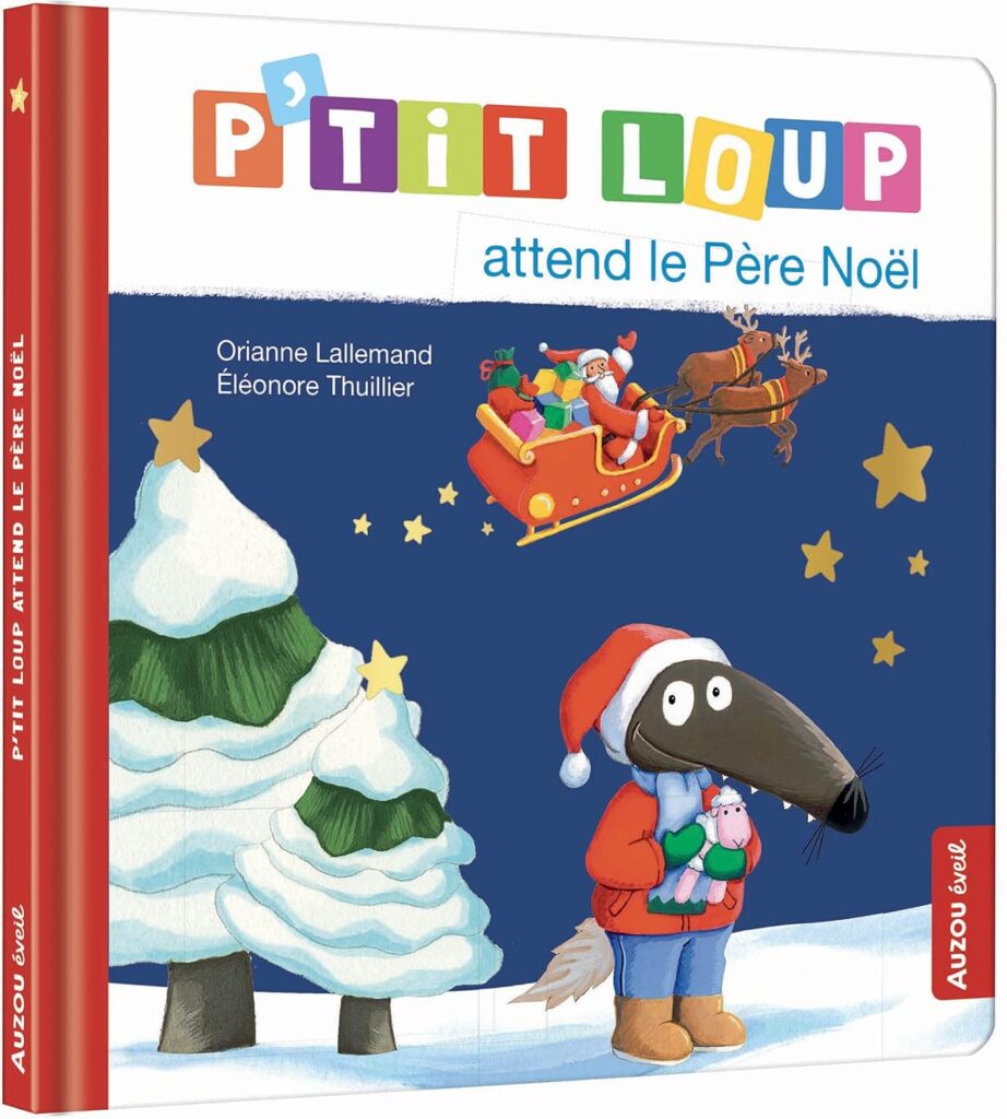 Album jeunesse P'tit Loup attend le Père Noël, idée de livre à emballer pour un calendrier de l'Avent des petits lecteurs
